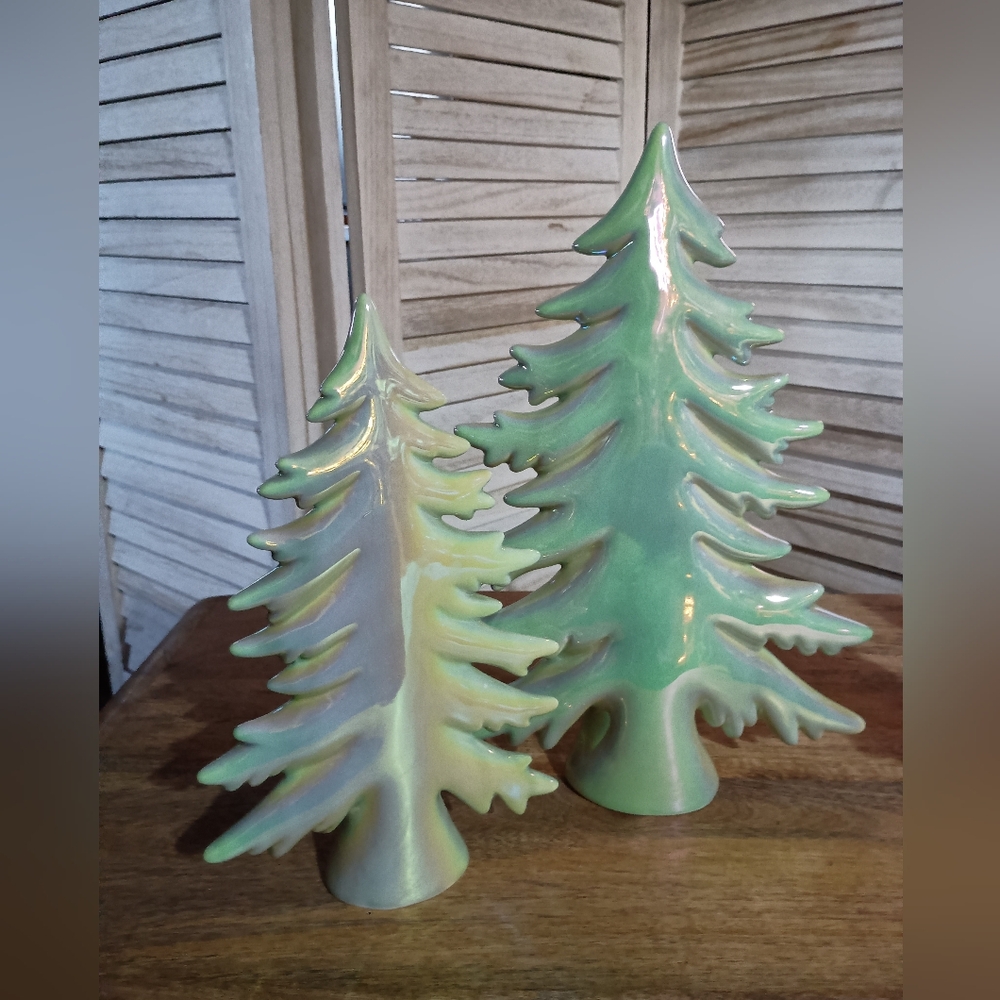 Christmas decor beautiful porcelain trees available green